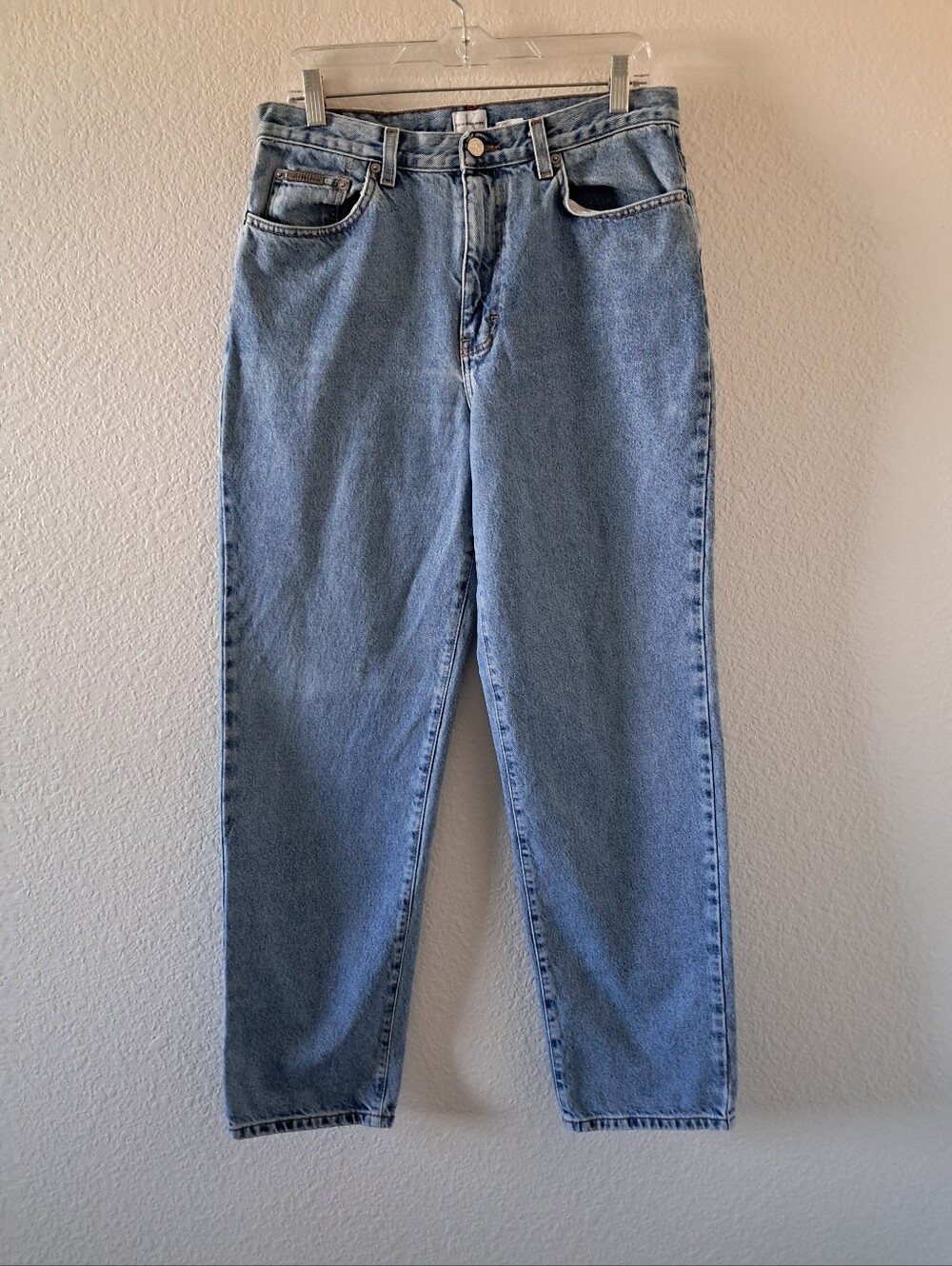 Vintage 90s Calvin Klein CK Jeans Size 12 Blue Stone Washed Baggy Classic Casual
